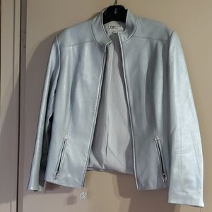 Silver leather jacket